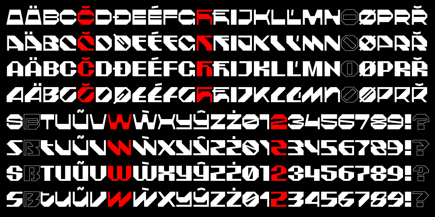 Пример шрифта Deus #7